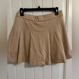 Express Tan Pleated Skirt